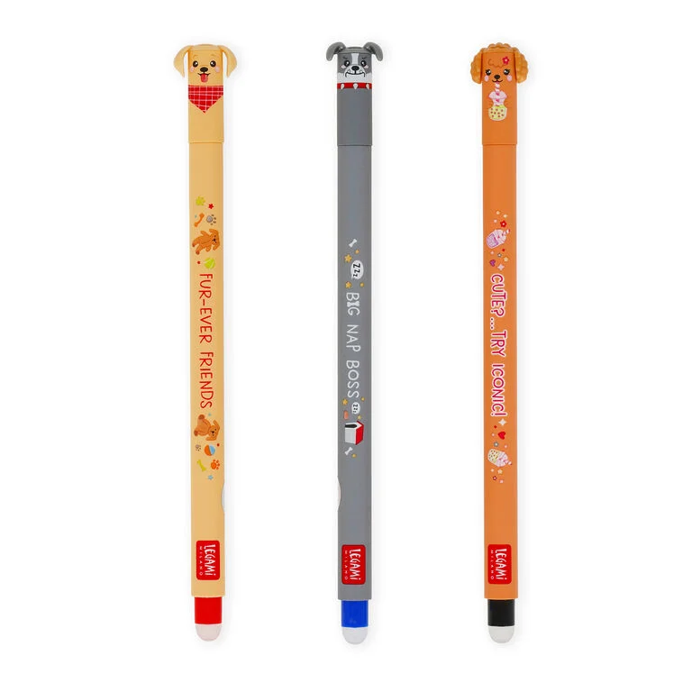 Set di 3 Penne Cancellabili - Erasable Pen - Fur-ever Friends