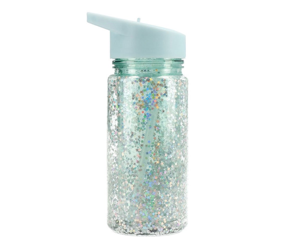 Borraccia plastica glitter star