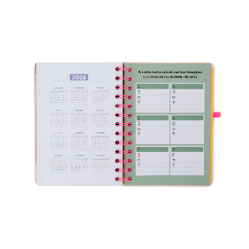 Set diario scolastico Mr. Wonderful piccolo 2026-27 Settimanale + 3 penne cancellabili Bo-Bo - Ready