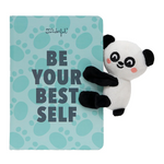 Quaderno A5 con peluche panda - Be your best self
