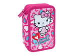 Astuccio 3 Zip Hello Kitty Pink Completo