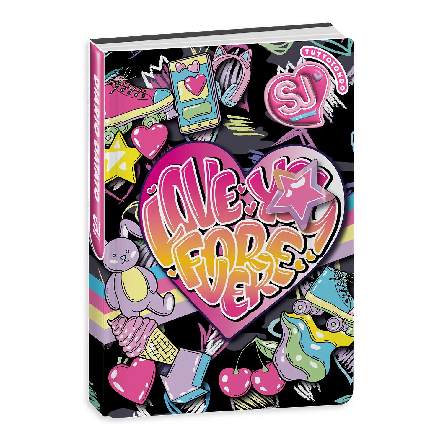 Diario Standard Giornaliero SJ Gang Girl, Datato 2025-2026, 10 Mesi – Fantasie Assortite