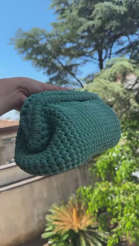 Pochettina verde lurex